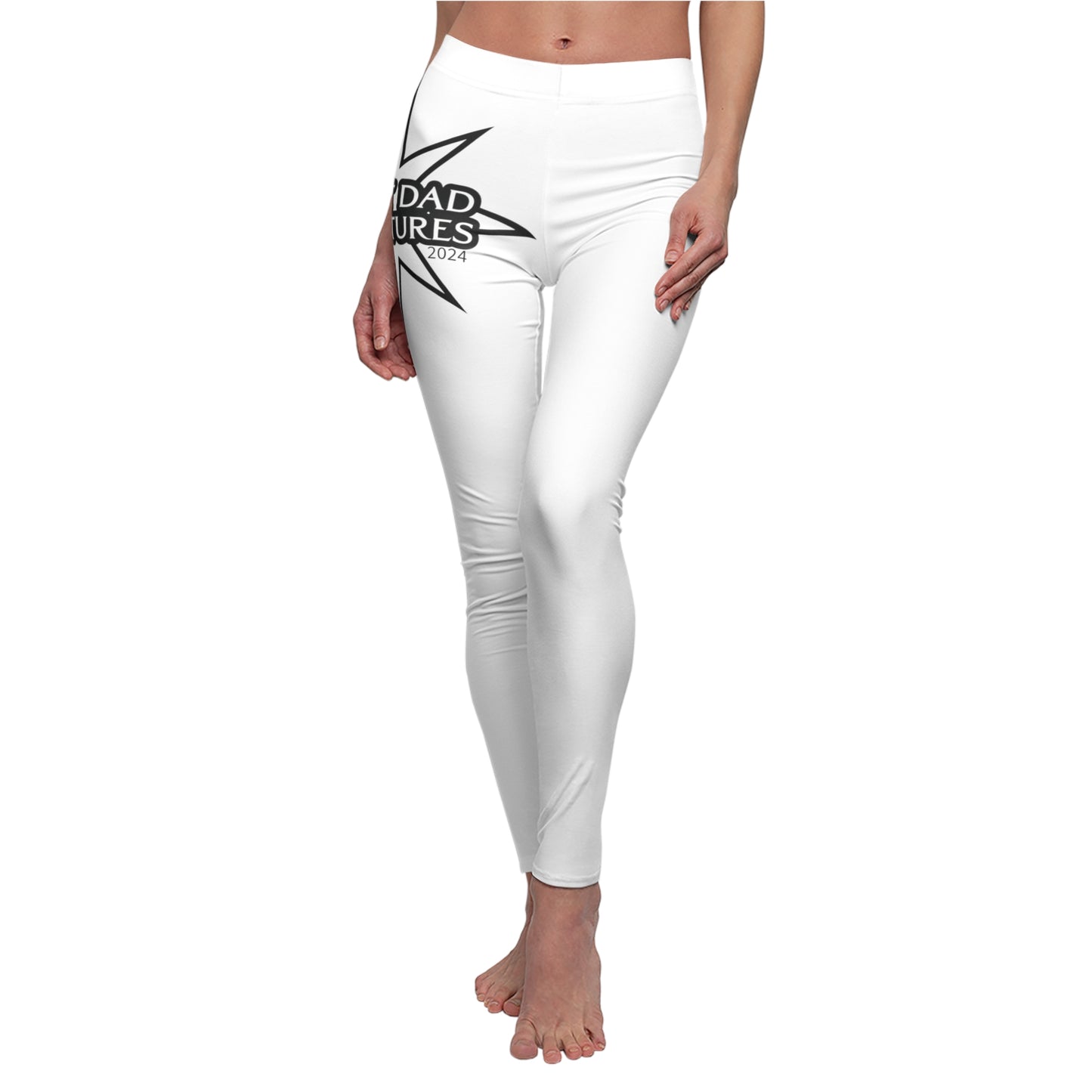 Women's Cut & Sew Casual Leggings - Logo #2
