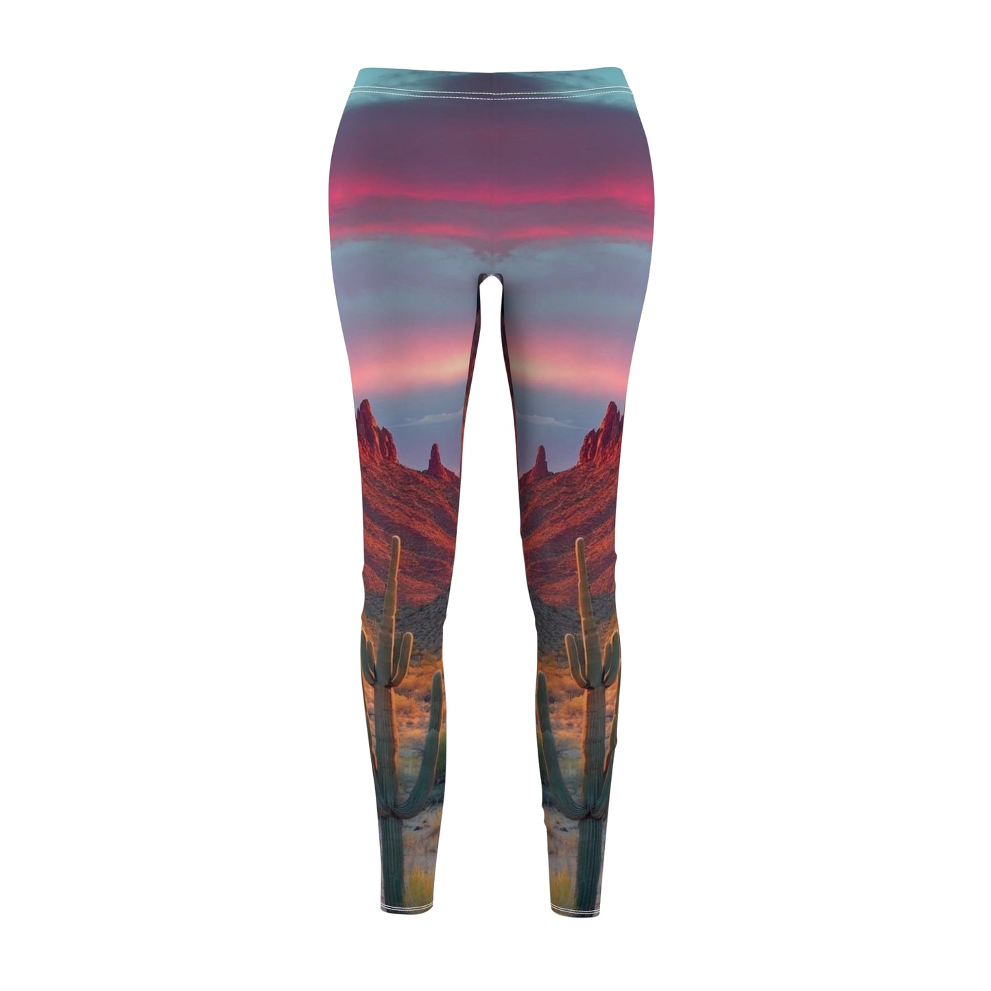 Women's Cut & Sew Casual Leggings - AOP