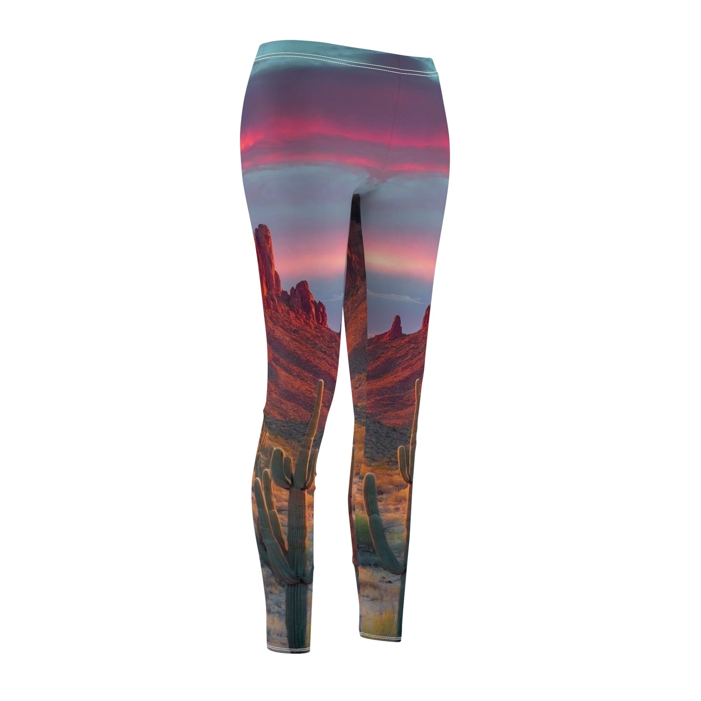 Women's Cut & Sew Casual Leggings - AOP