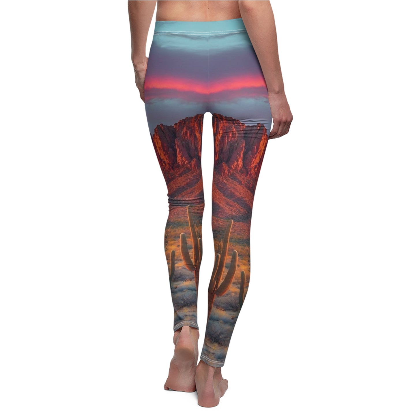 Women's Cut & Sew Casual Leggings - AOP