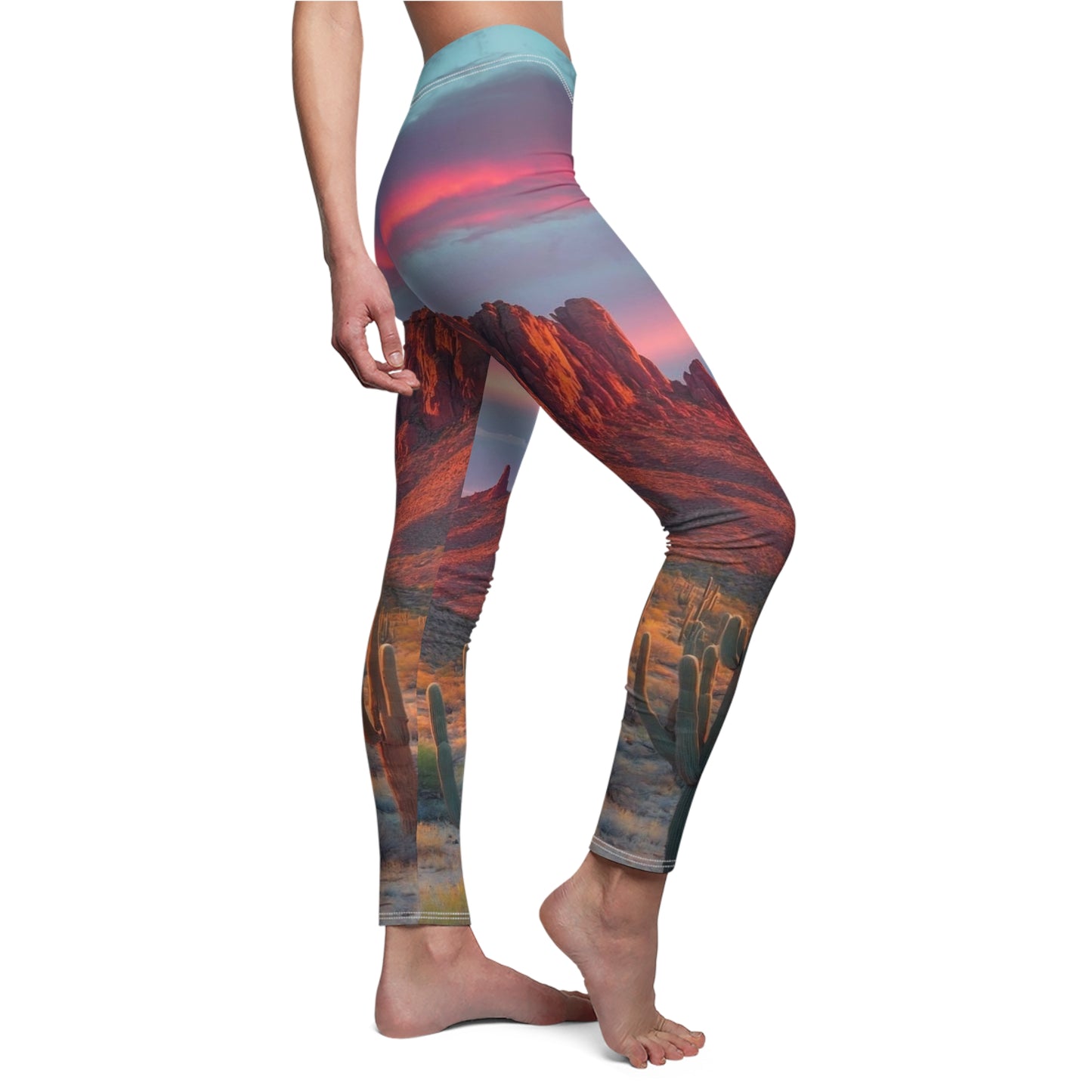 Women's Cut & Sew Casual Leggings - AOP